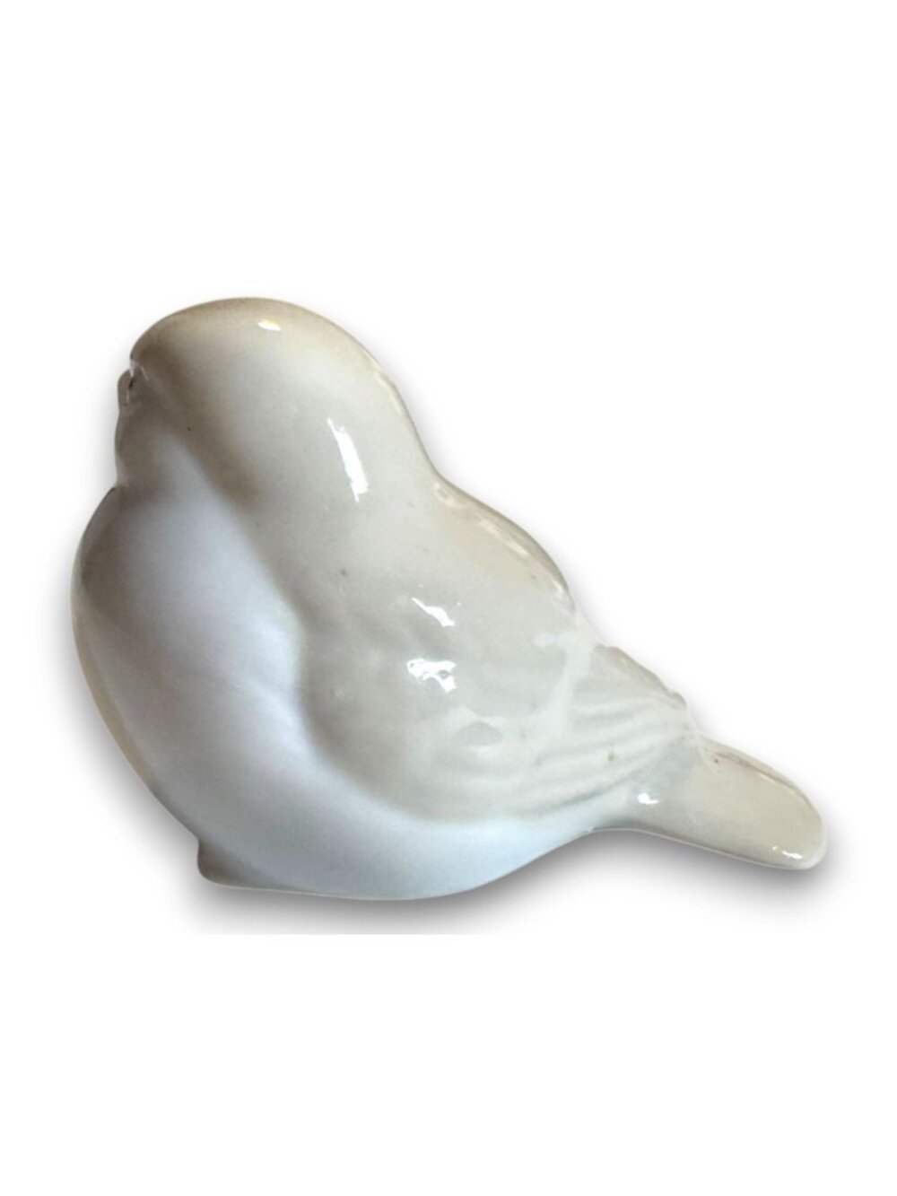 Vintage Ceramic Sparrow Bird Figurine Small Glossy Porcelain Songbird Statue Tan - Picture 9 of 10